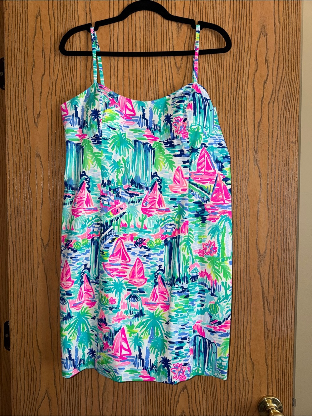 Lilly Pulitzer Tropical Sailboat Print One-Piece - Pink & Blue